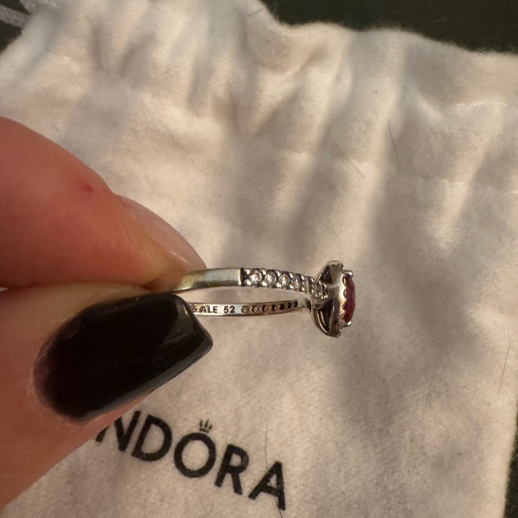 Elevated Red Heart Ring - Picture 2 of 3